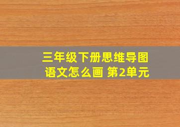 三年级下册思维导图语文怎么画 第2单元